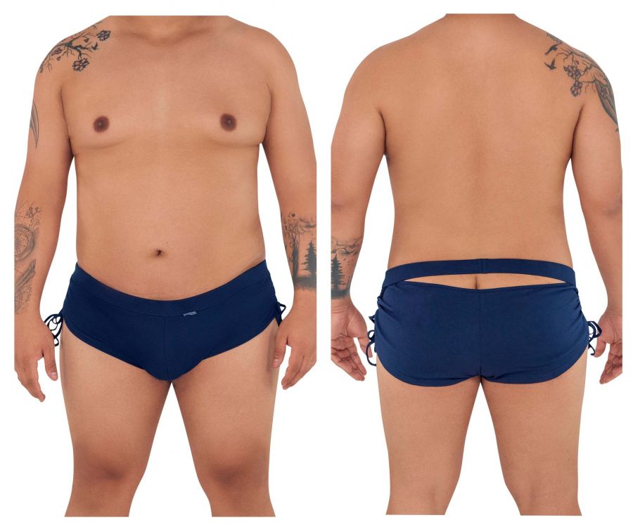 CandyMan 99602X Lounge Pajama Shorts Boxers Navy Plus Sizes