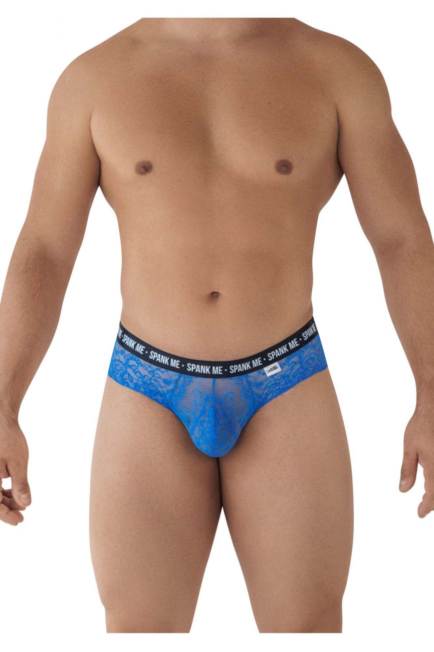 CandyMan 99615 Spank Me Lace Briefs Dark Blue