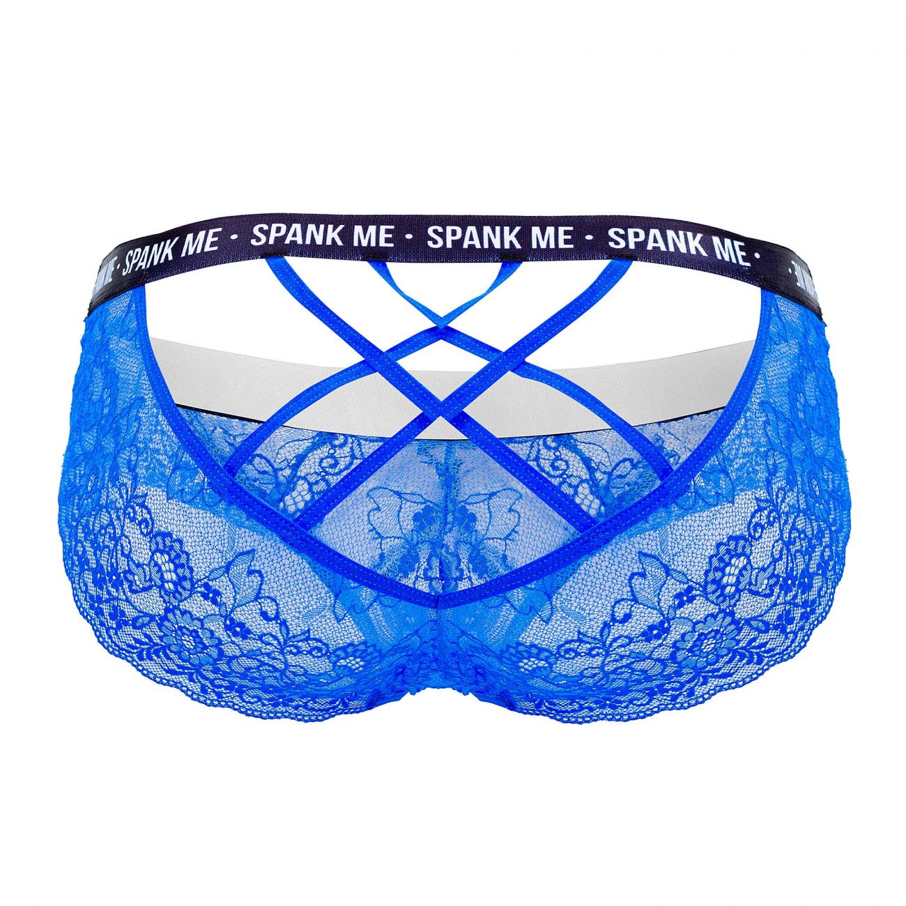 CandyMan 99615 Spank Me Lace Briefs Dark Blue
