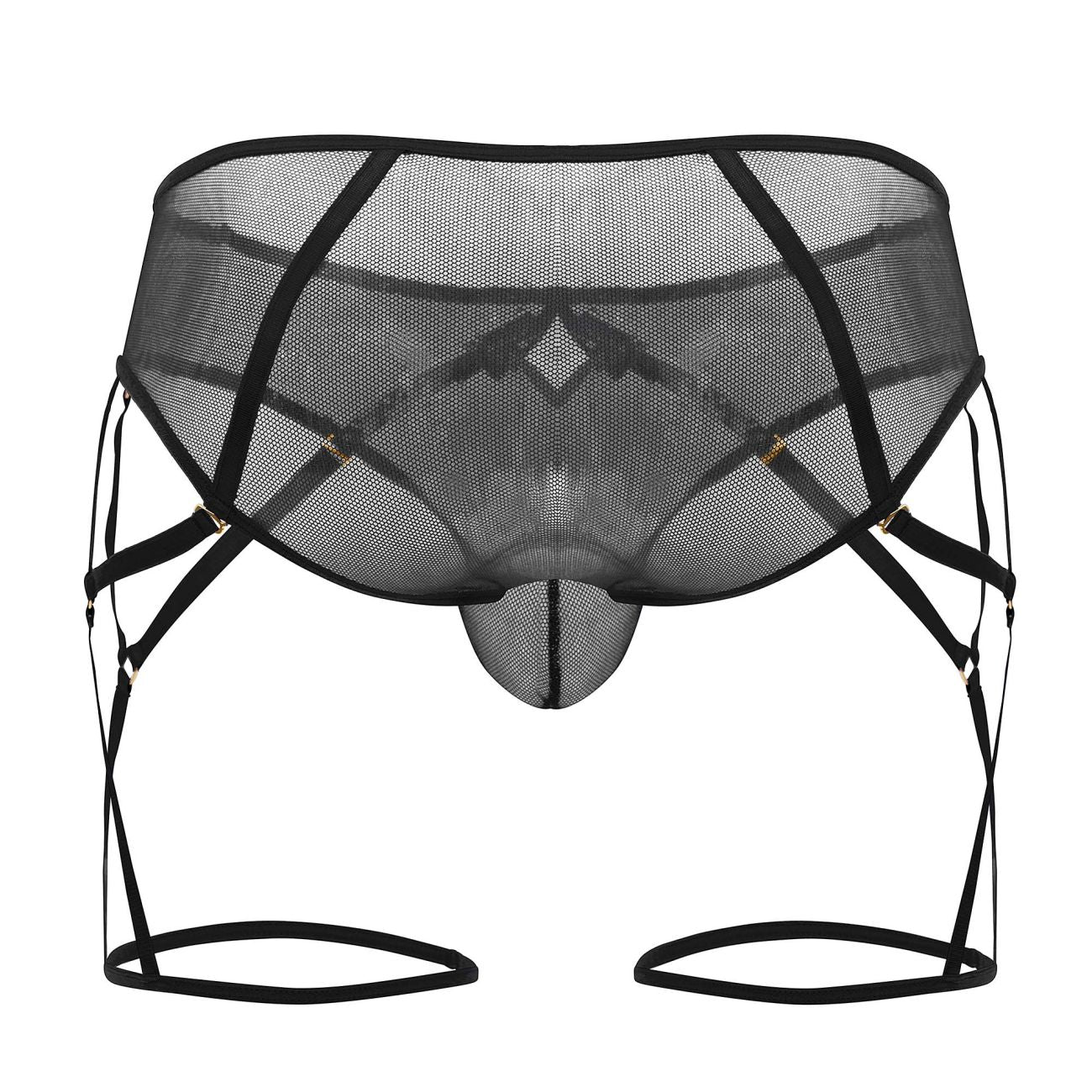 CandyMan 99625 Mesh Garter Briefs Black