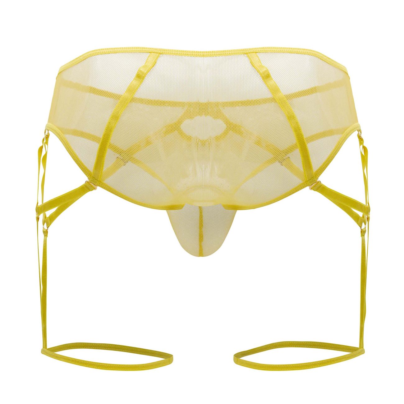 CandyMan 99625 Mesh Garter Briefs Yellow