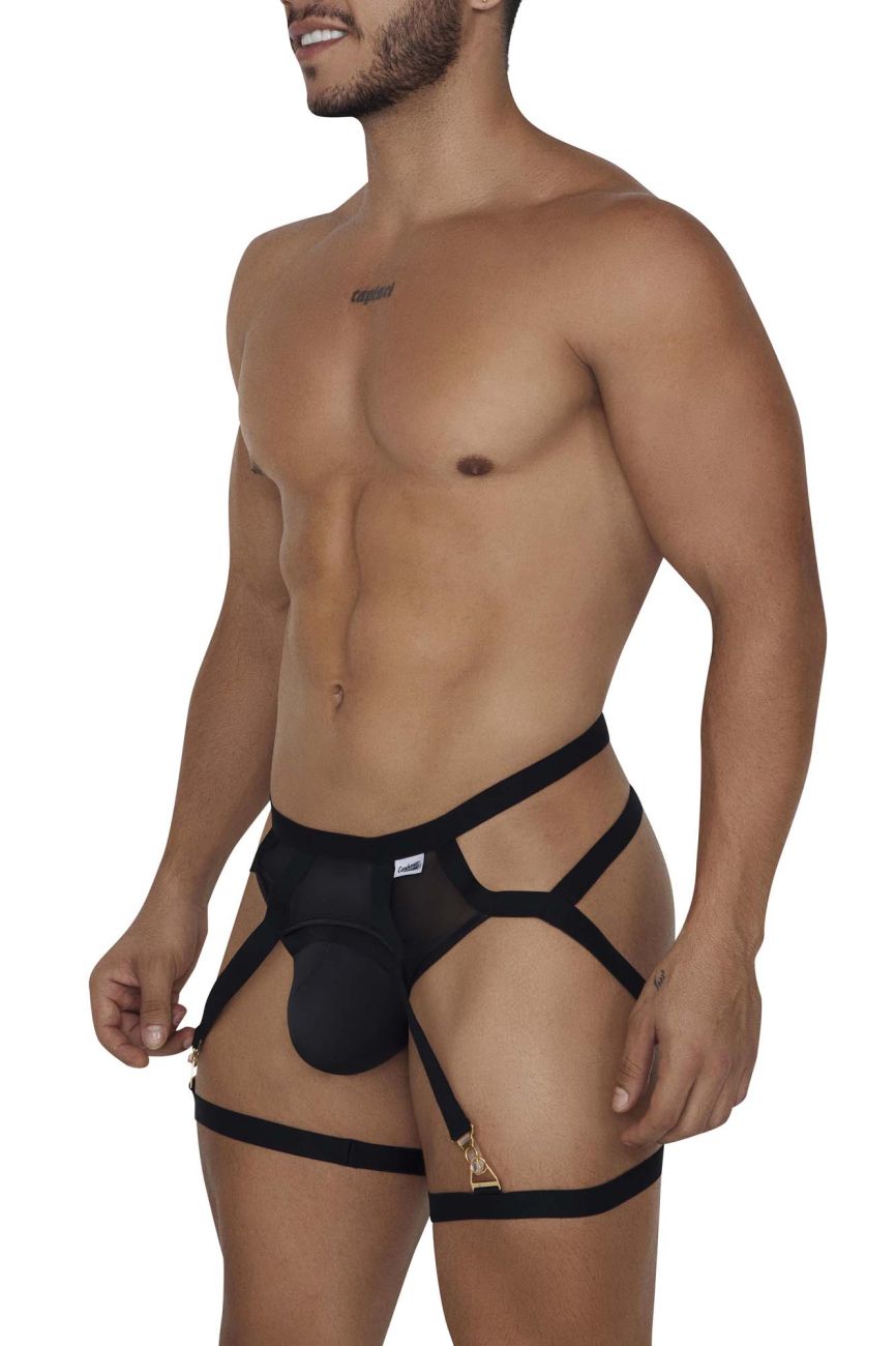 CandyMan 99675 Garter Jock Two Piece Set Black