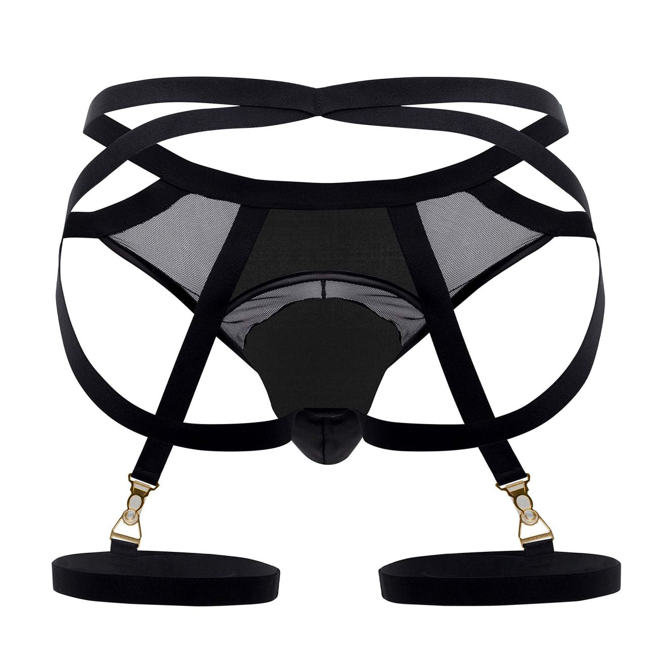 CandyMan 99675 Garter Jock Two Piece Set Black