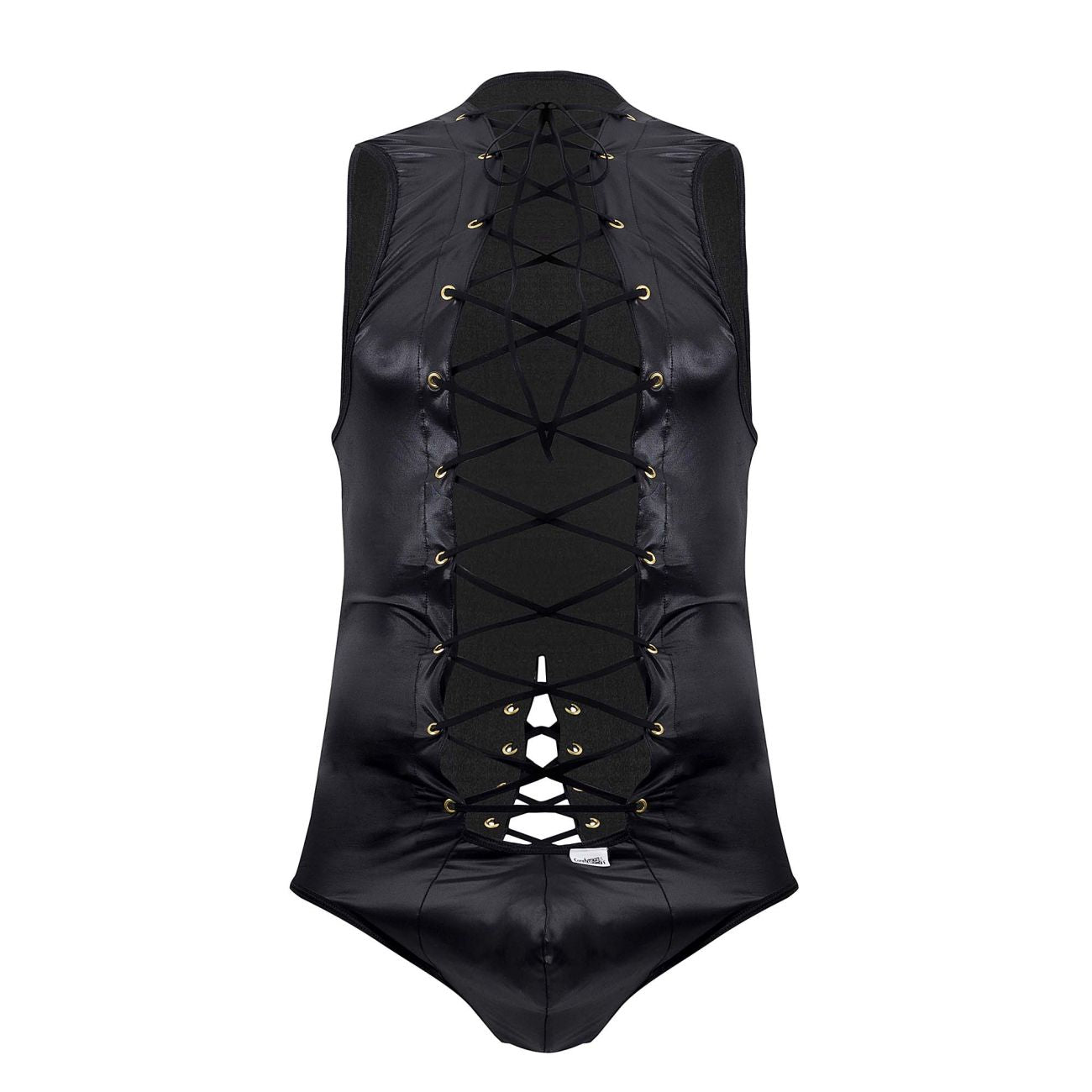 JCSTK - CandyMan 99694X Wrestling Bodysuit Black Plus Sizes