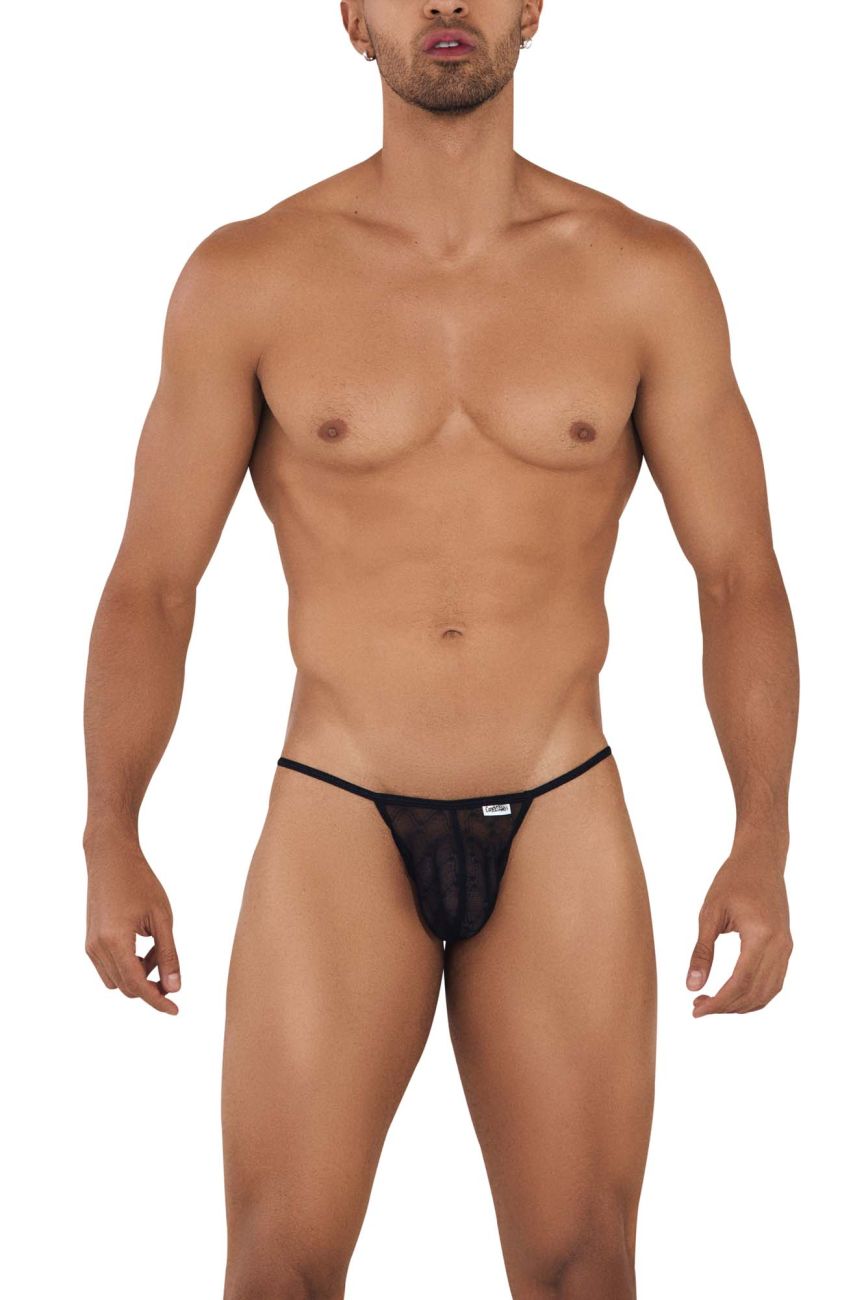 JCSTK - CandyMan 99709 Micro Lace Jockstrap Black