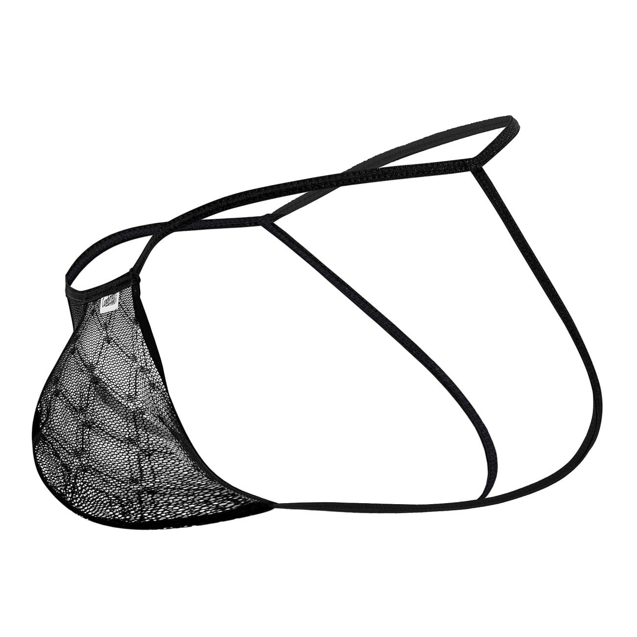 JCSTK - CandyMan 99709 Micro Lace Jockstrap Black