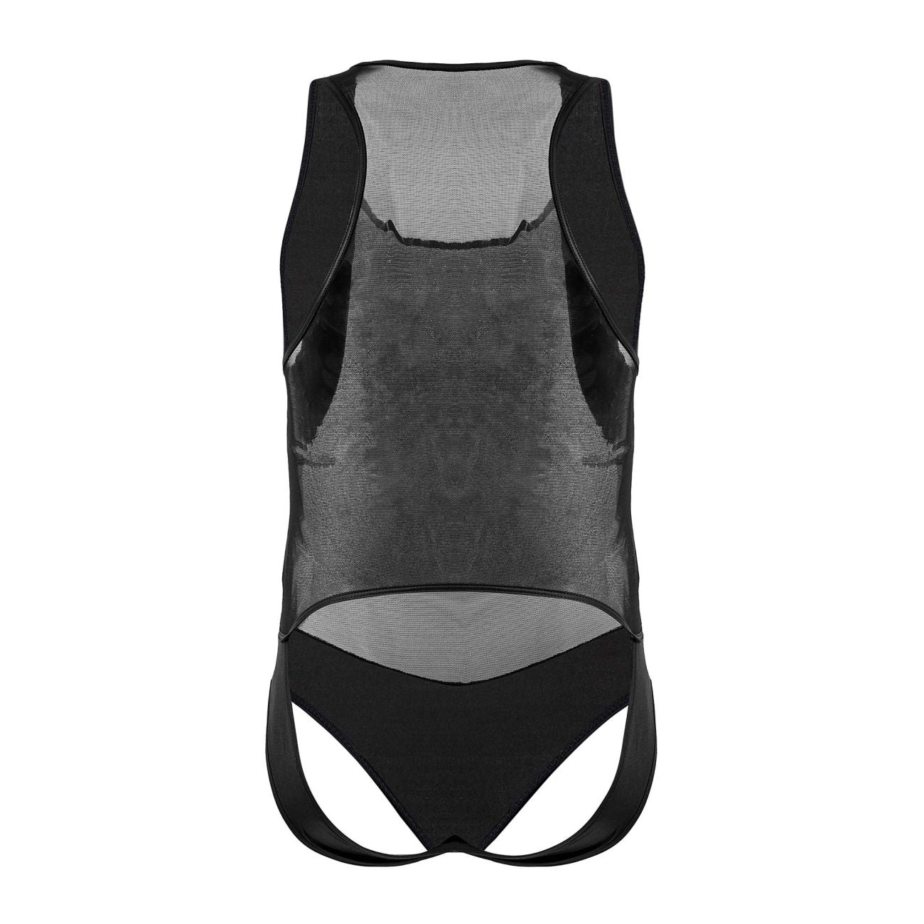 JCSTK - CandyMan 99716X Work-N-Out Bodysuit Black Plus Sizes