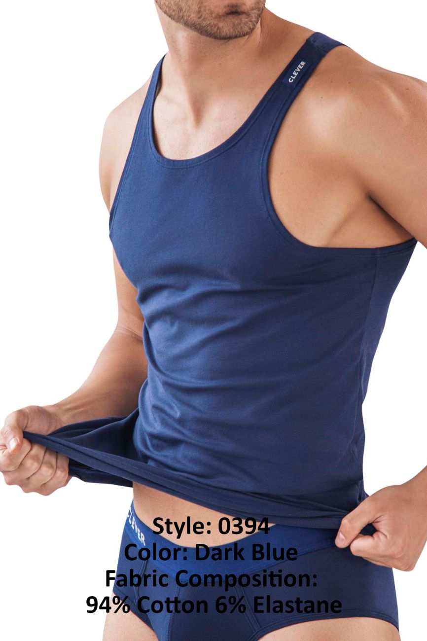 Clever 0394 Progress Tank Top Dark Blue