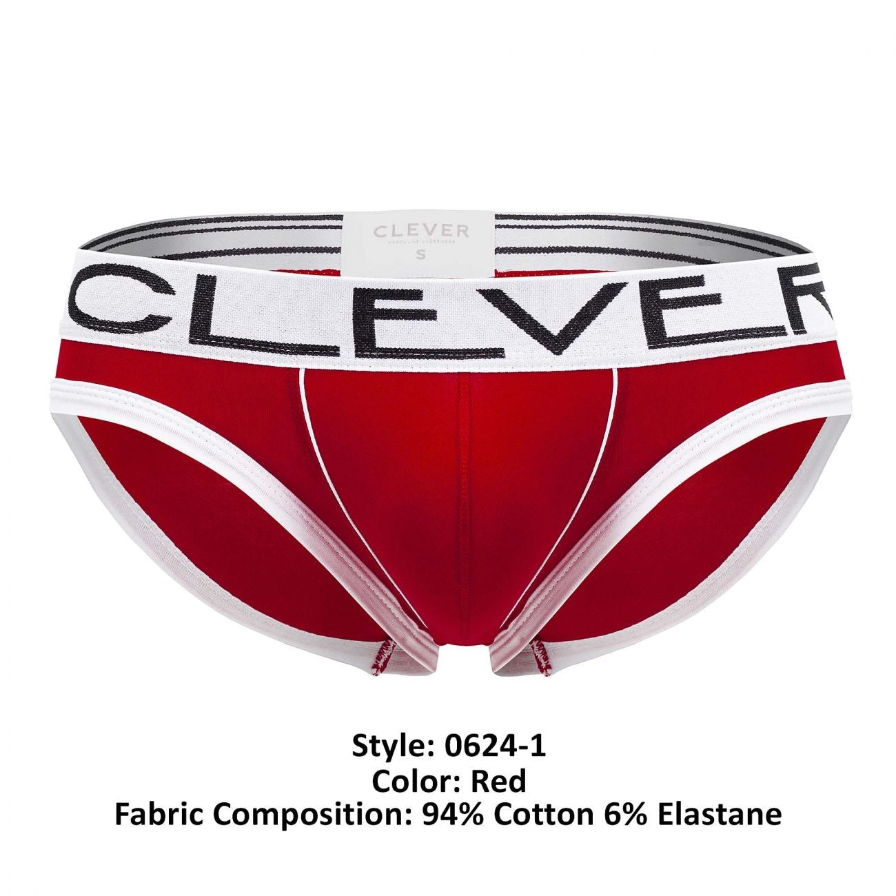Clever 0624-1 Unchainded Briefs Red