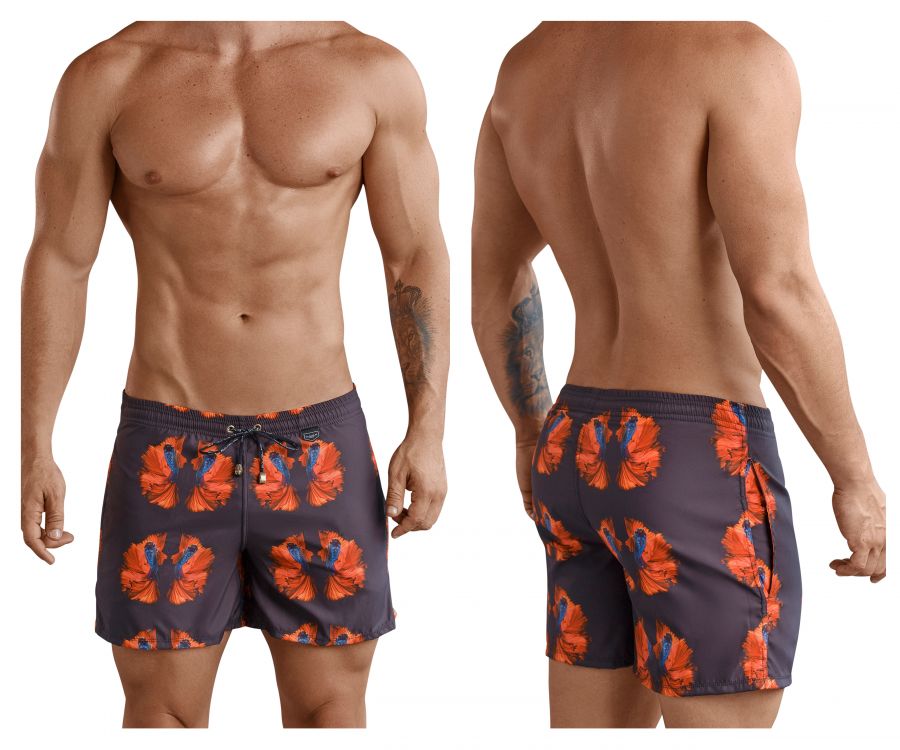 Clever 0674 Orchid Atleta Swim Trunks Black Multi