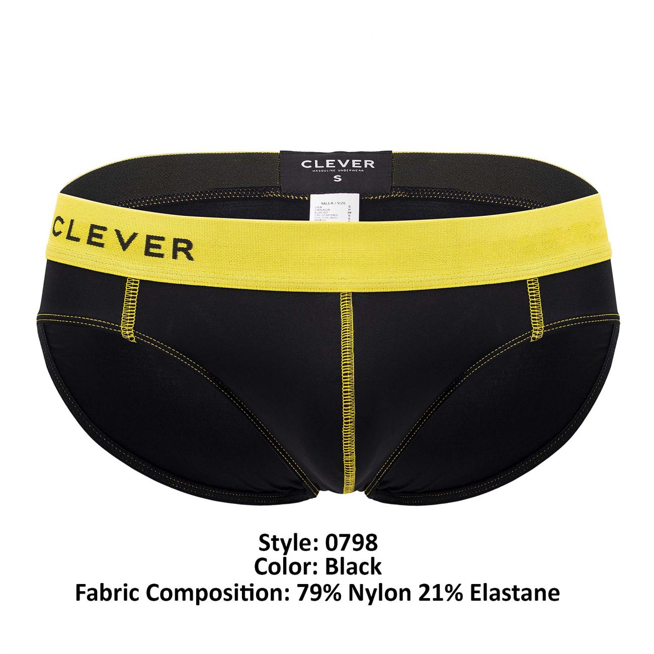 Clever 0798 Techniques Briefs Black