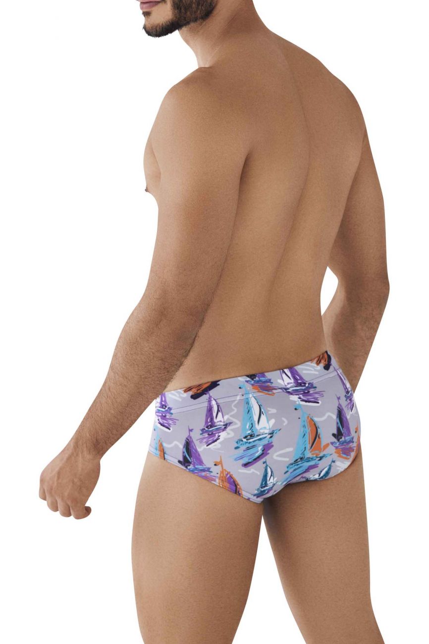 Clever 0811 Taino Swim Briefs Gray Multi Coloured