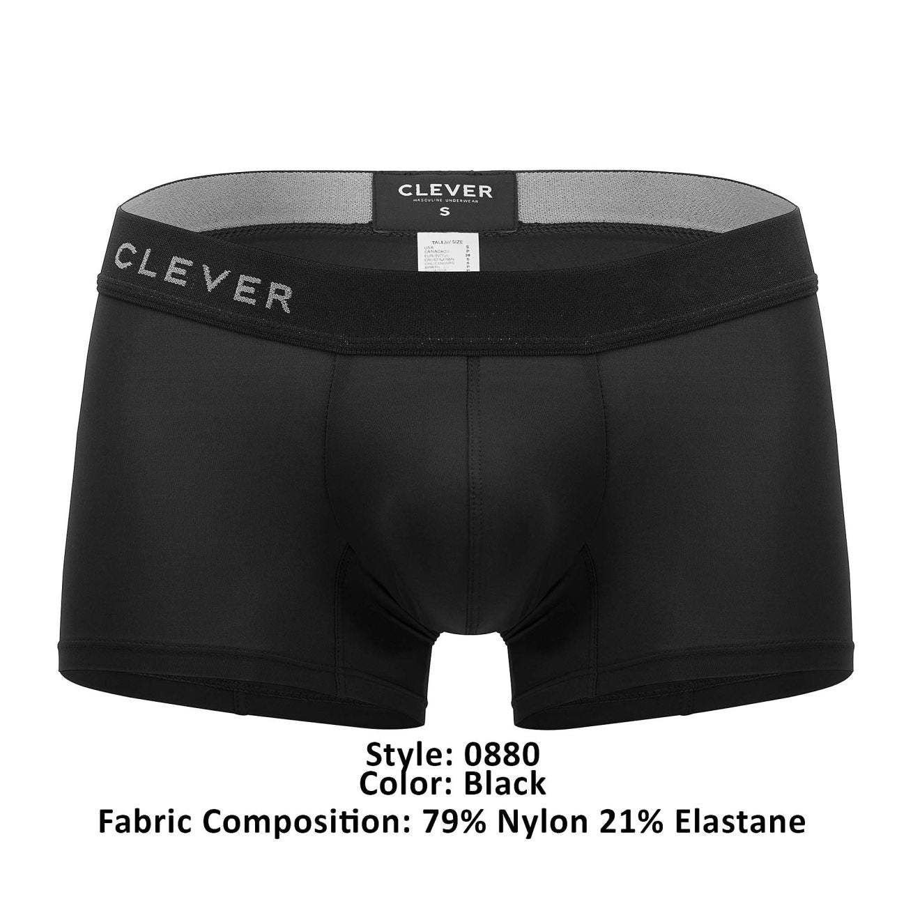 Clever 0880 Match Boxer Briefs Black