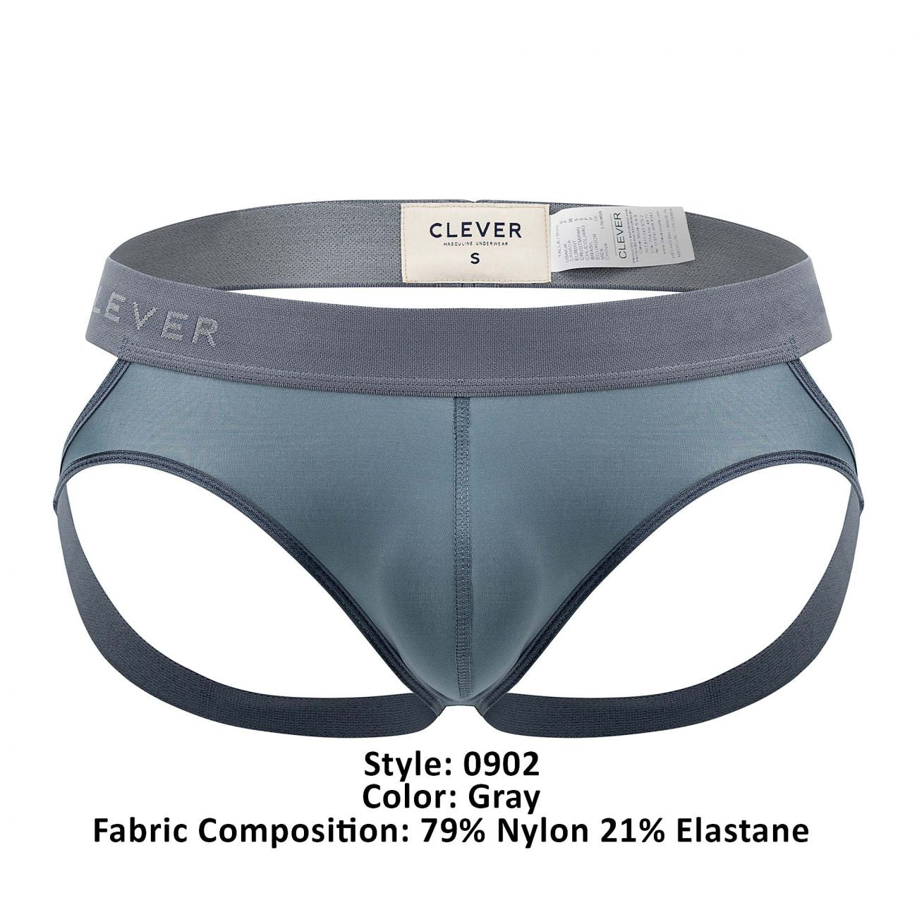 Clever 0902 Lighting Jockstrap Gray