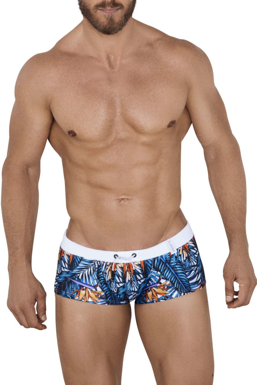 Clever 0915 Jewel Swim Trunks Printed Blue White