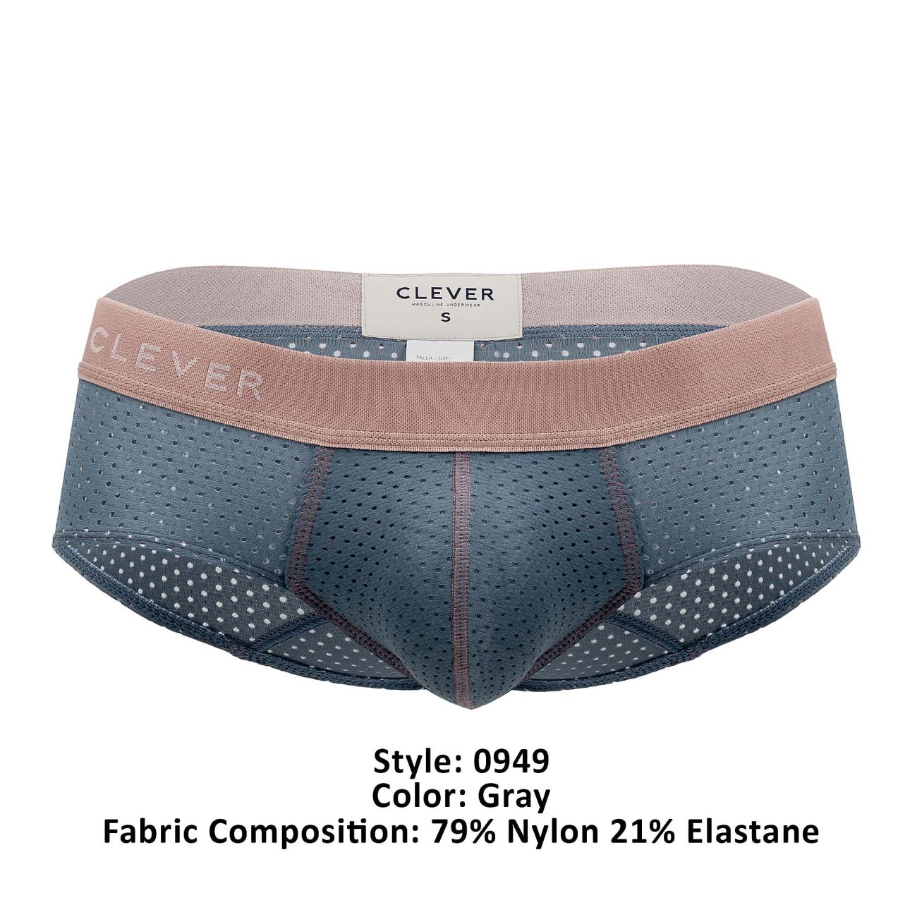 Clever 0949 Line Briefs Gray