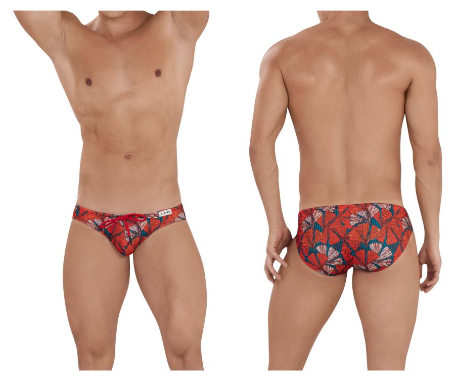 Clever 1153 Oracle Swim Briefs Red Print