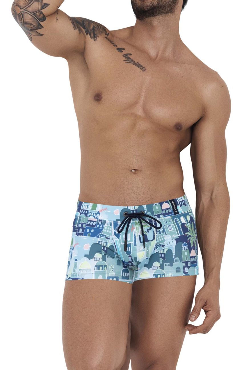 Clever 1253 Cassiel Swim Trunks Blue