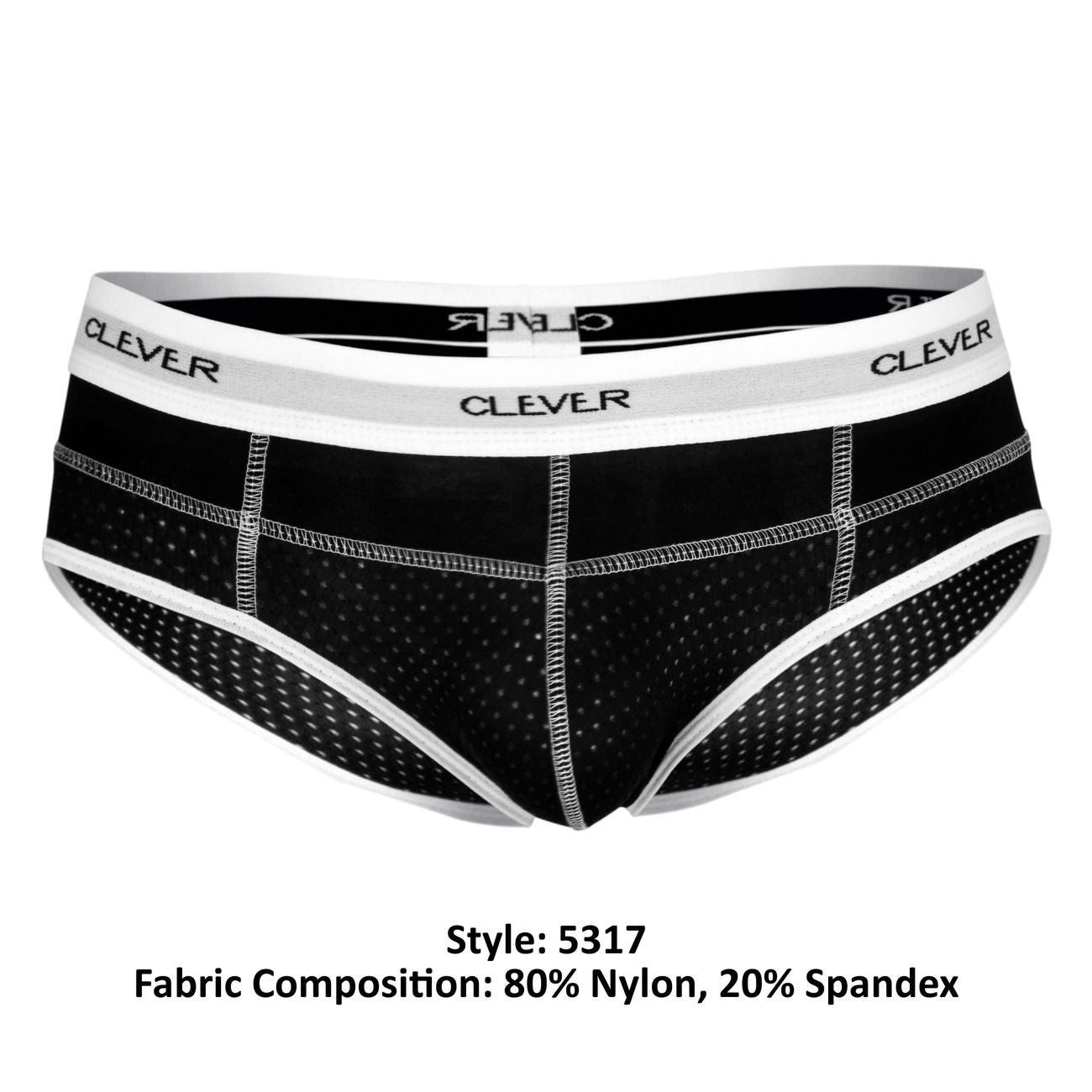 Clever 5317 Sweetness Piping Briefs Black