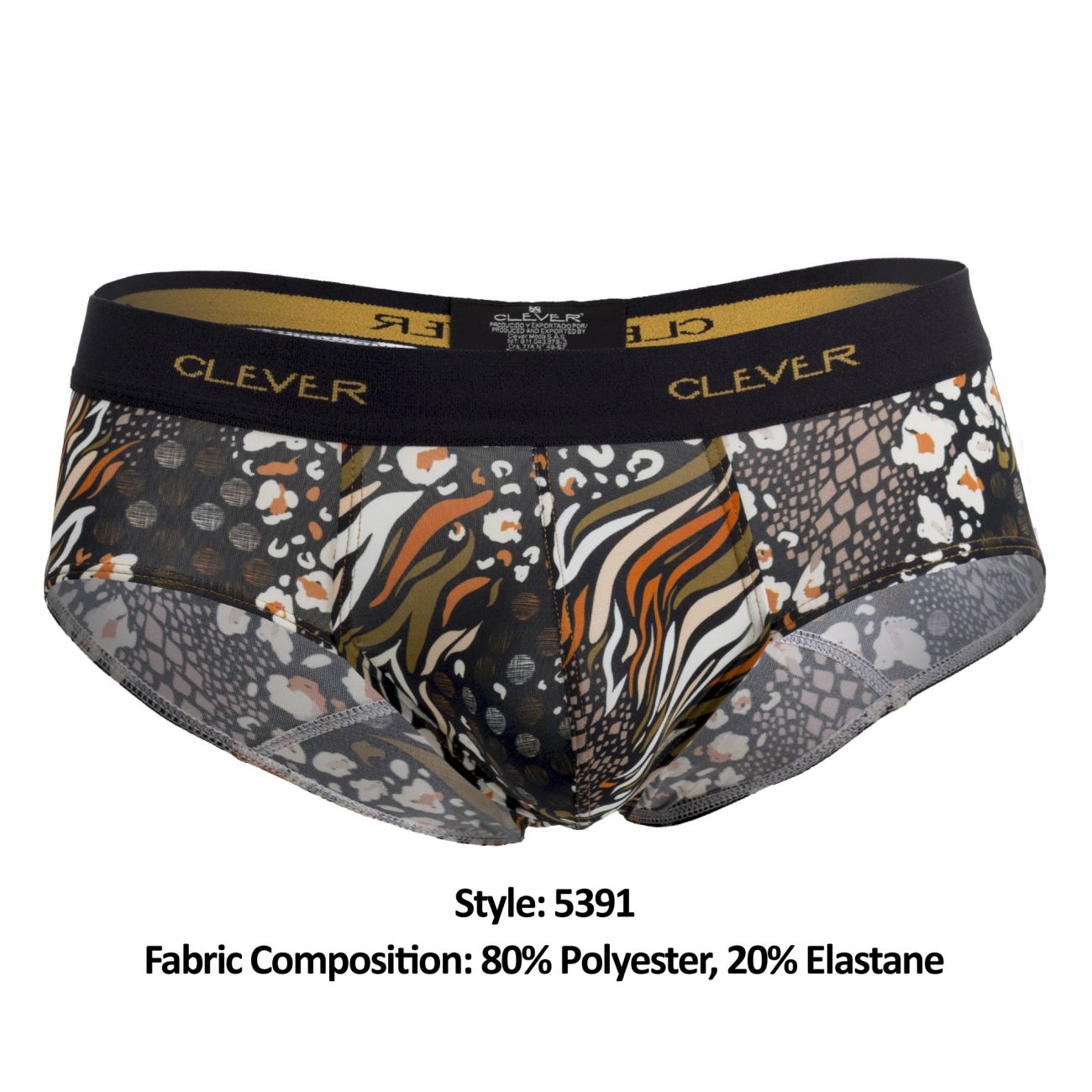 Clever 5391 Pepper Classic Briefs Black Multi