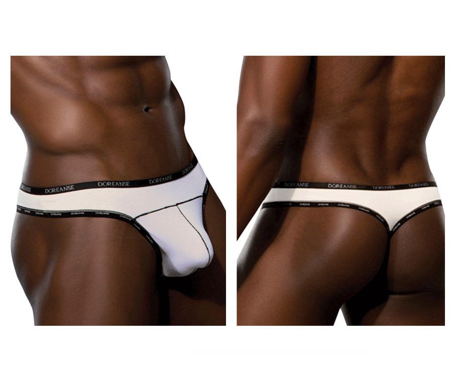 Doreanse 1216-WHT WHT Naked Thong White
