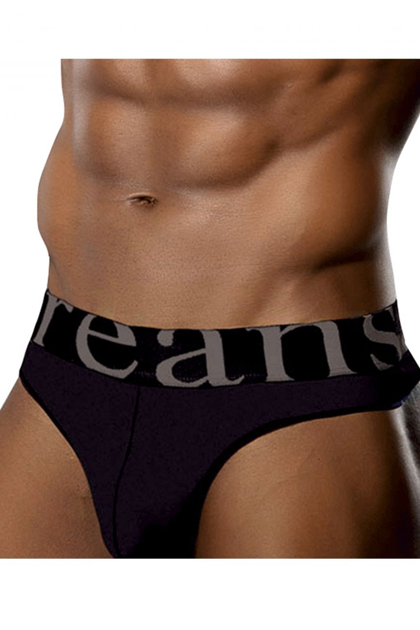 Doreanse 1250-BLK Wide-band Mens Thong Black