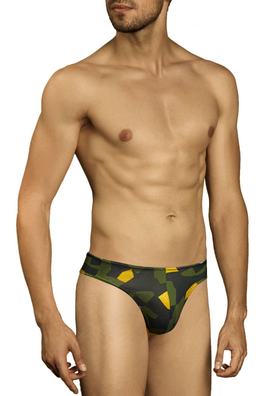 Doreanse 1303-PRN Camosaic Mens Thong Green