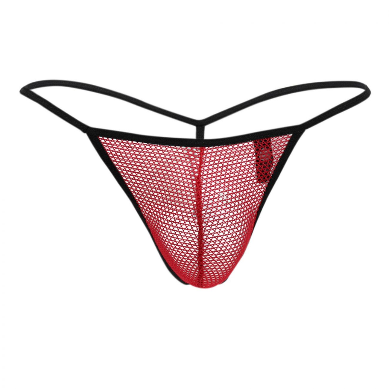 Doreanse 1306- Mesh G-String Mens Thong Red