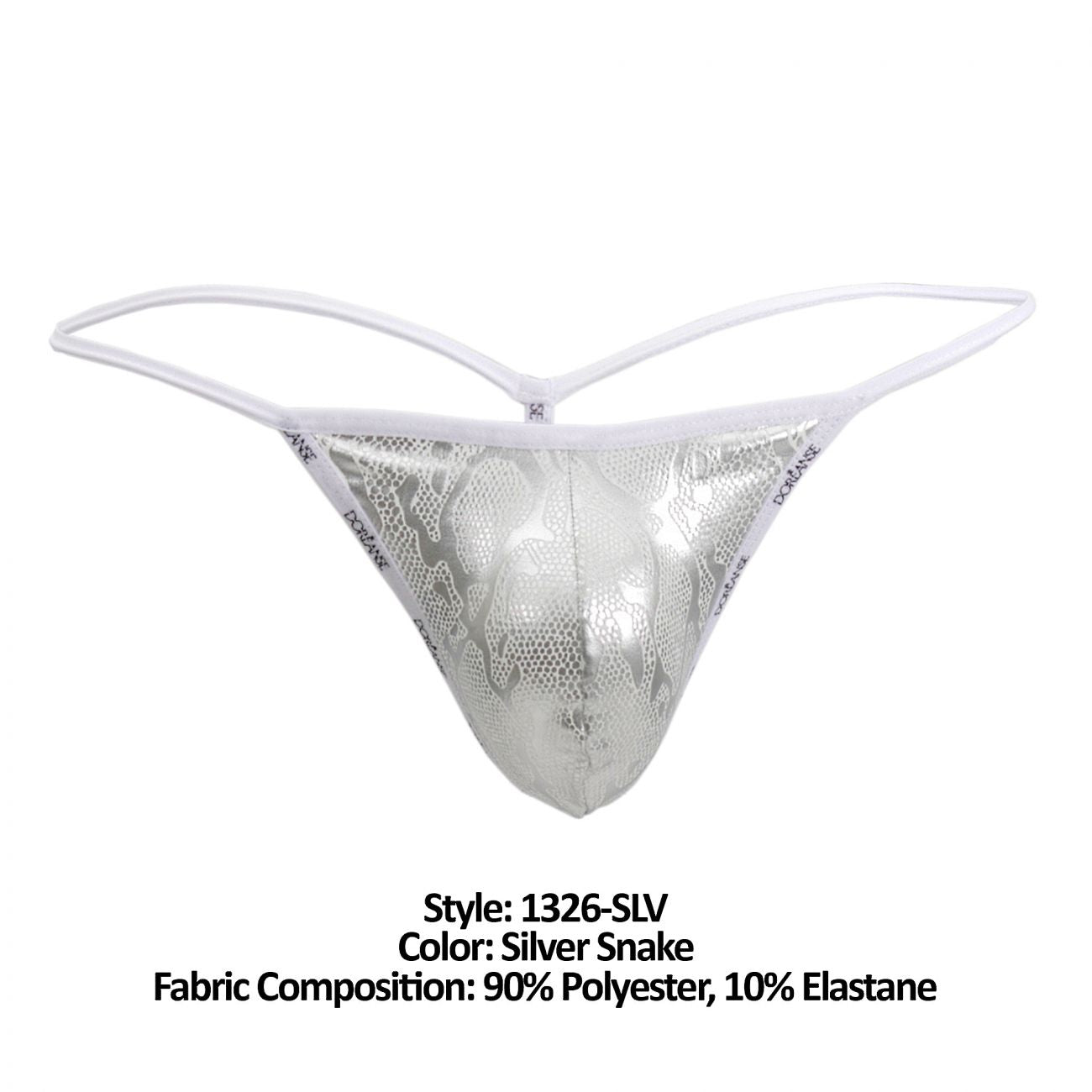 Doreanse 1326-SLV Flashy Snake G-String Silver Snake