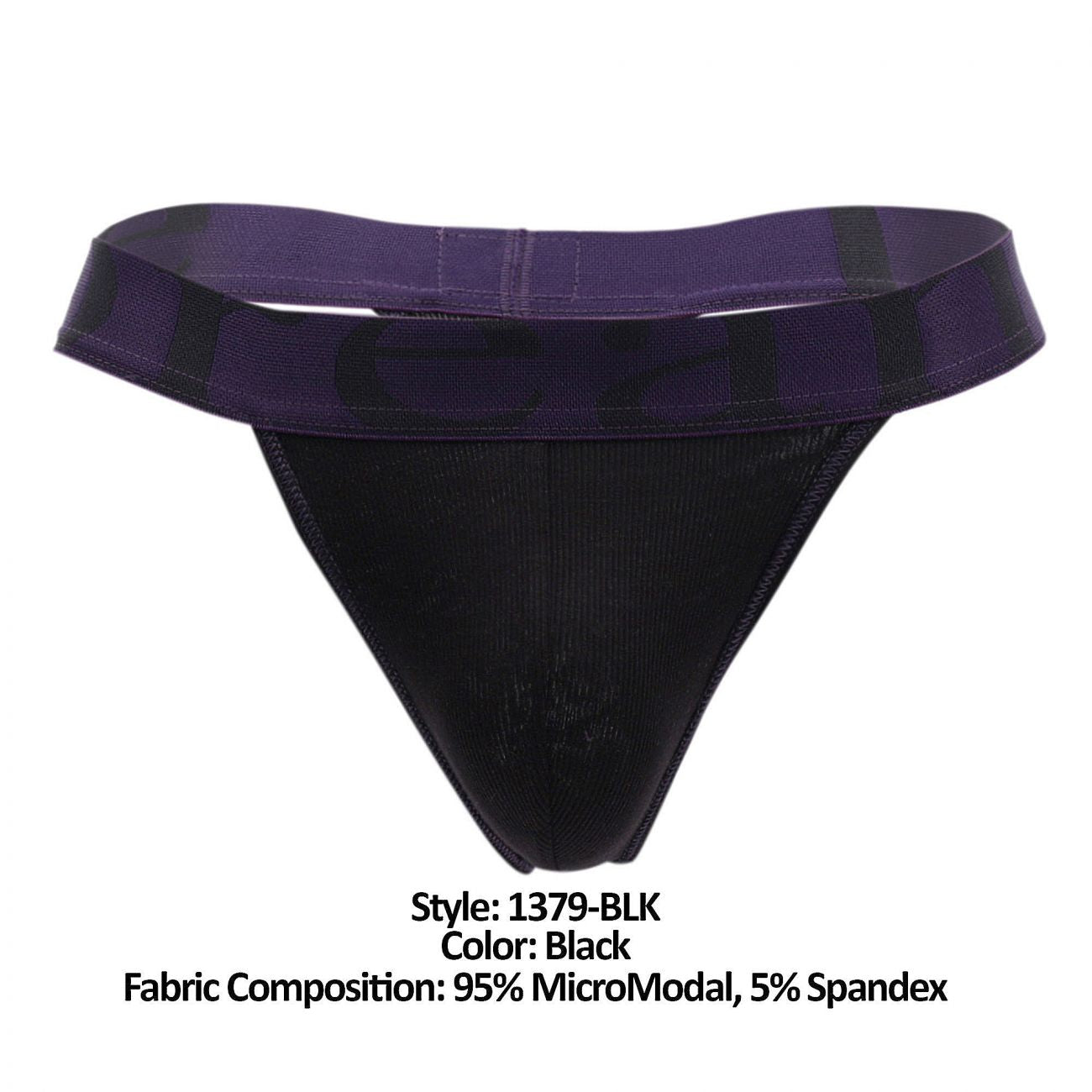 Doreanse 1379-BLK Micromodal Mens Thong Black