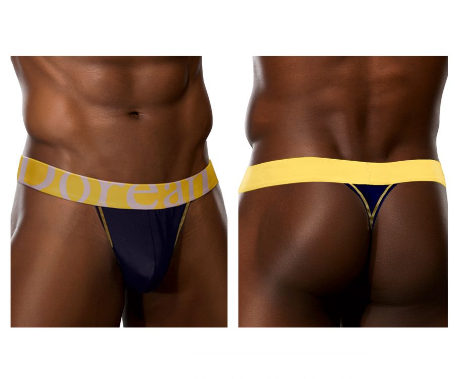 Doreanse 1379-NVY Micromodal Mens Thong Navy Blue