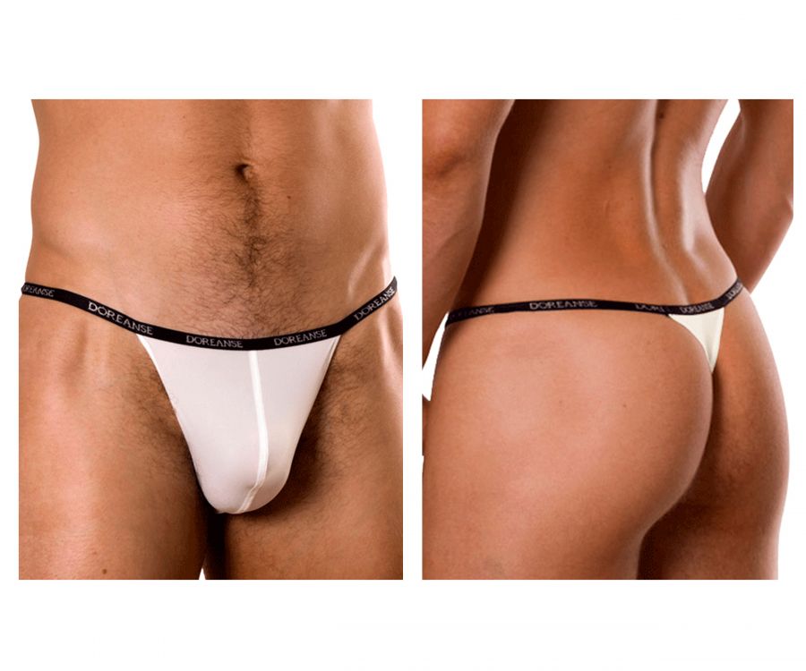 Doreanse 1390-WHT Aire Mens Thong White