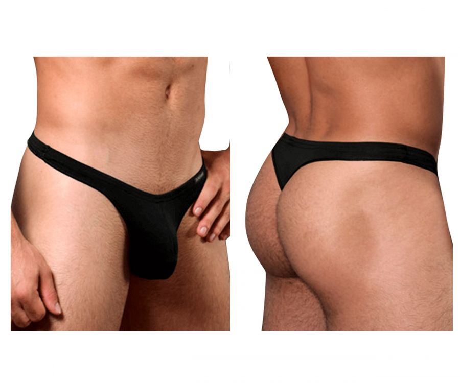 Doreanse 1392-BLK Euro Mens Thong Black
