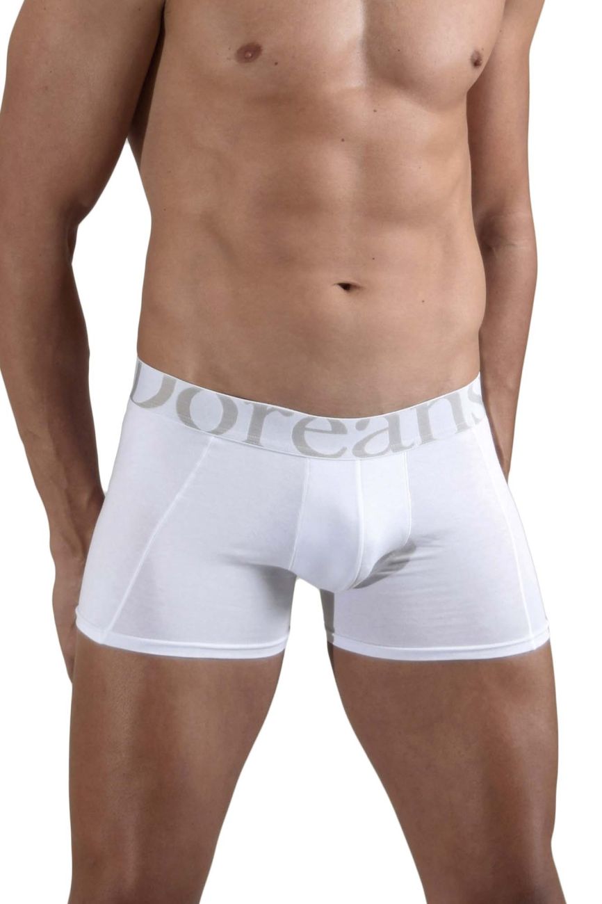 Doreanse 1777-WHT Label Boxer Briefs White Plus Sizes