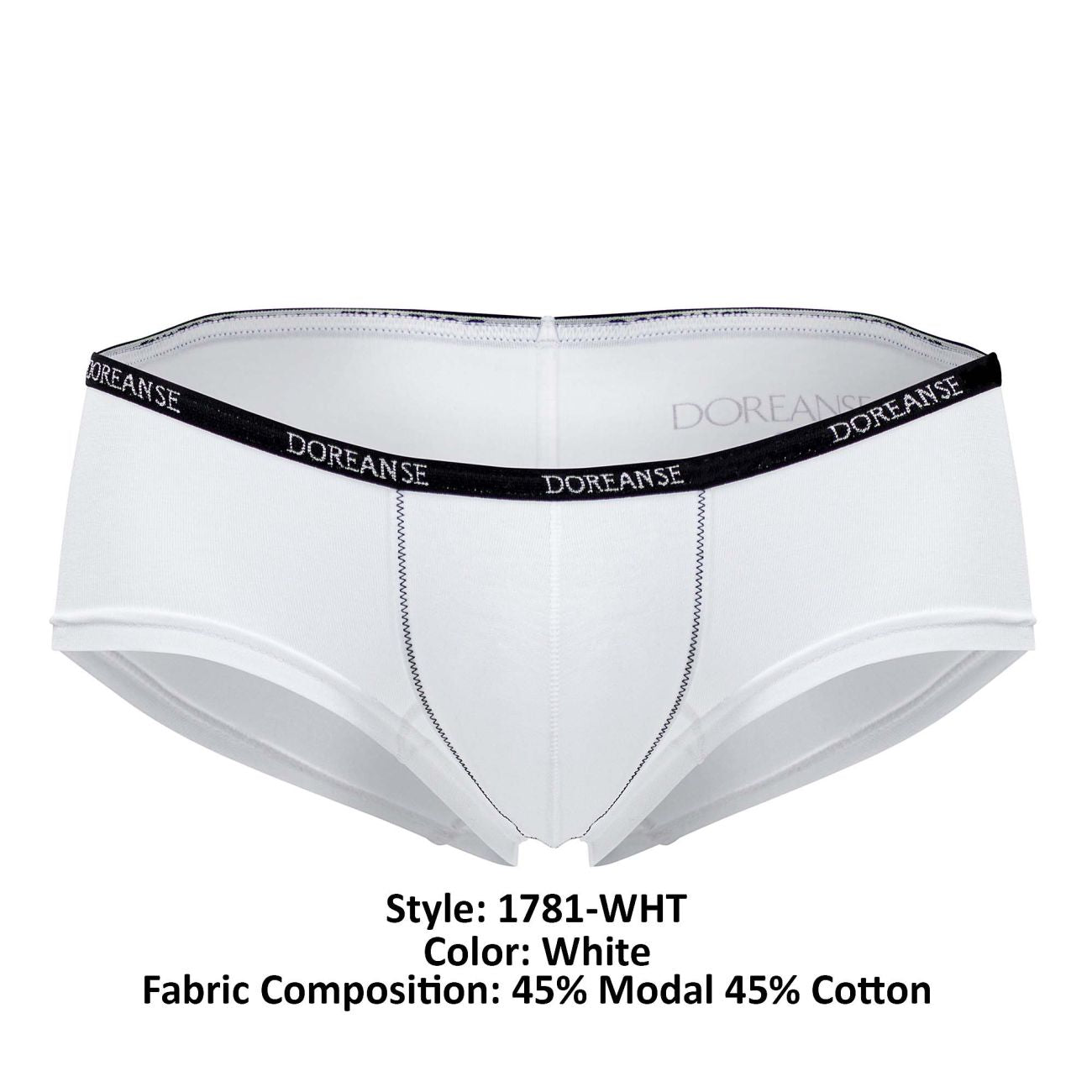 Doreanse 1781-WHT Naked Mini Trunk Color White Plus Sizes