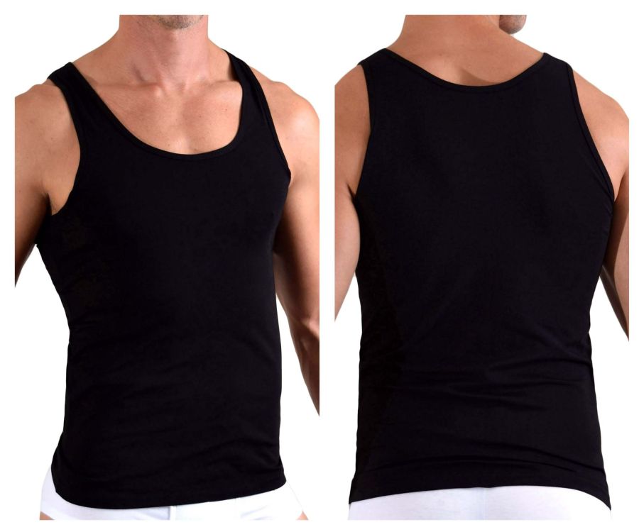 Doreanse 2011-BLK Essential Tank Top Black Plus Sizes