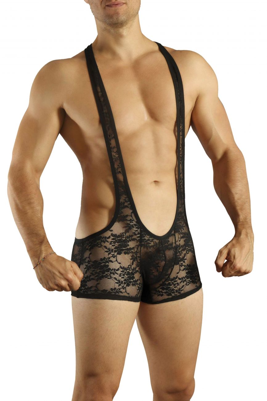 Doreanse 3011-BLK Lace Wrestler Suit