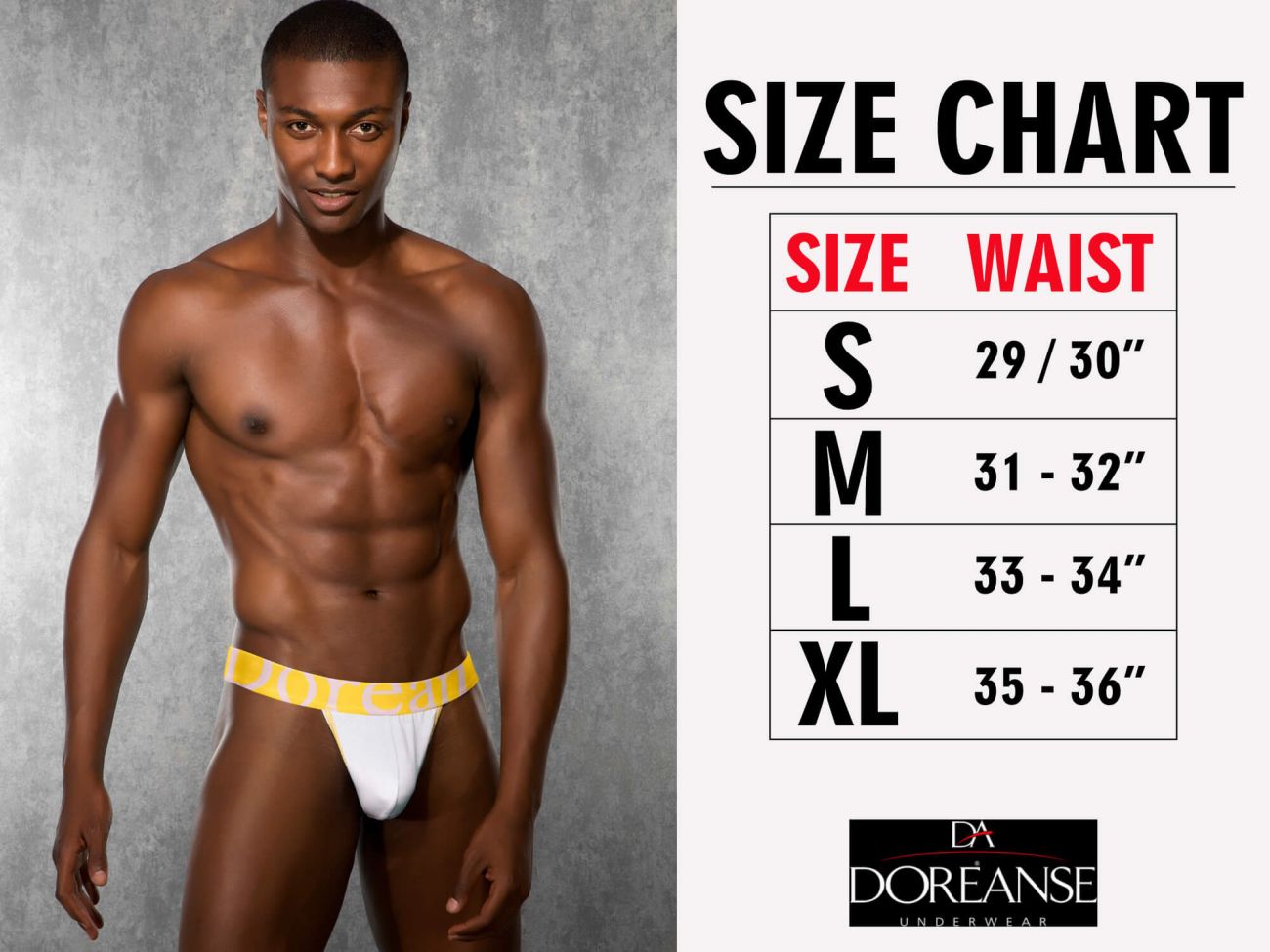 Doreanse 1216-BLK BLK Naked Thong