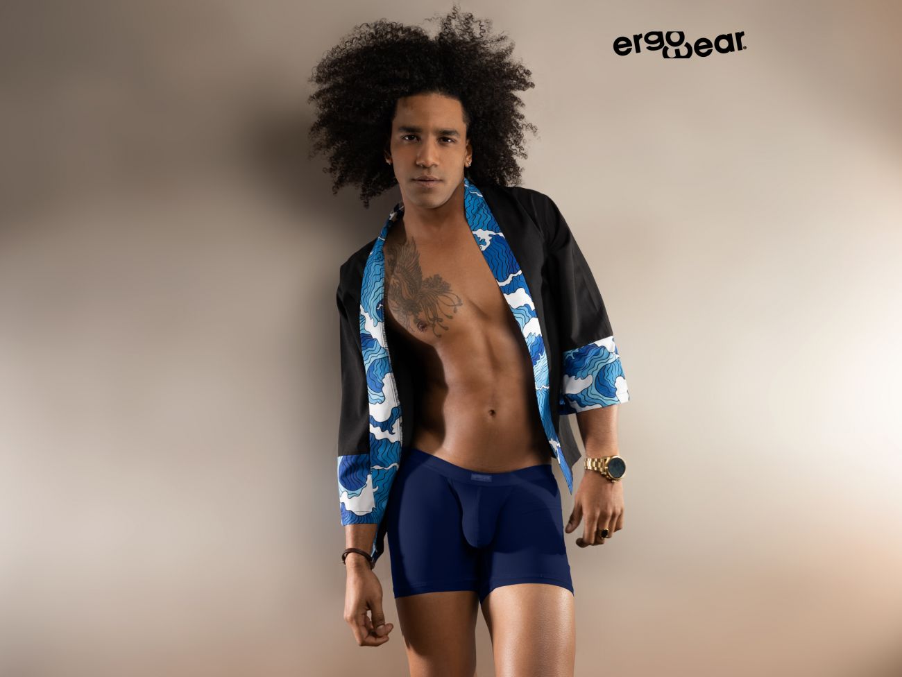 ErgoWear EW1150 SLK Boxer Briefs Navy Blue