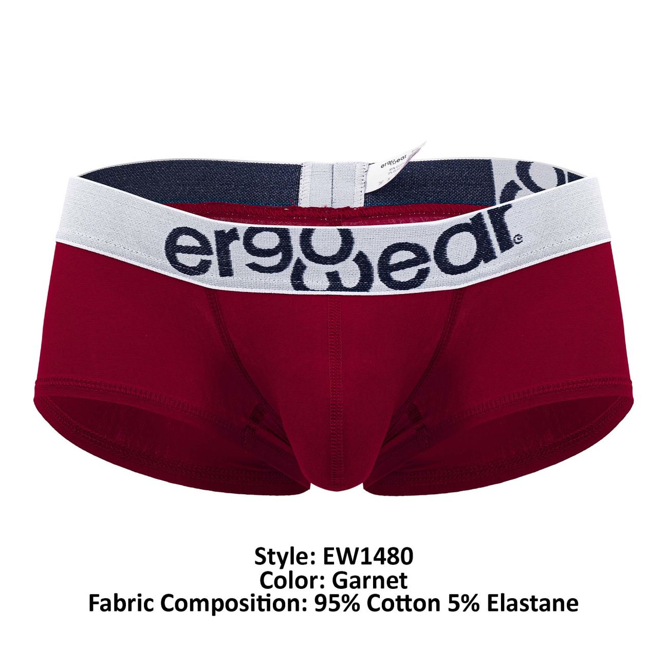 ErgoWear EW1480 MAX COTTON Trunks Garnet