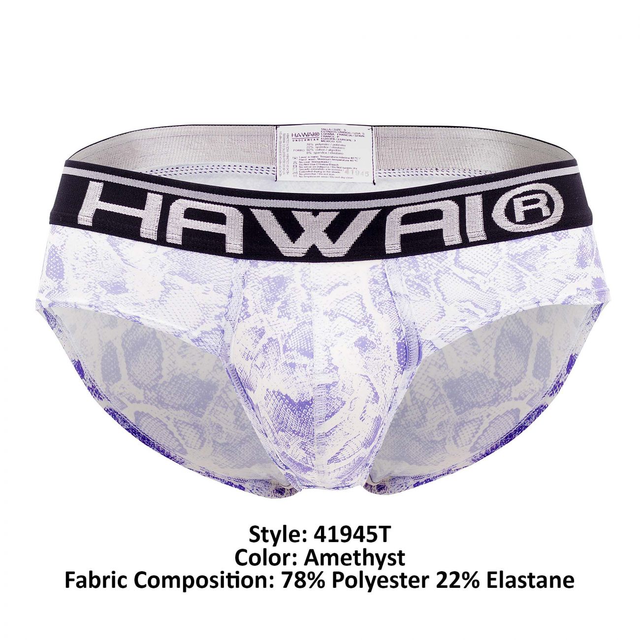 HAWAI 41945T Animal Print Hip Briefs Amethyst
