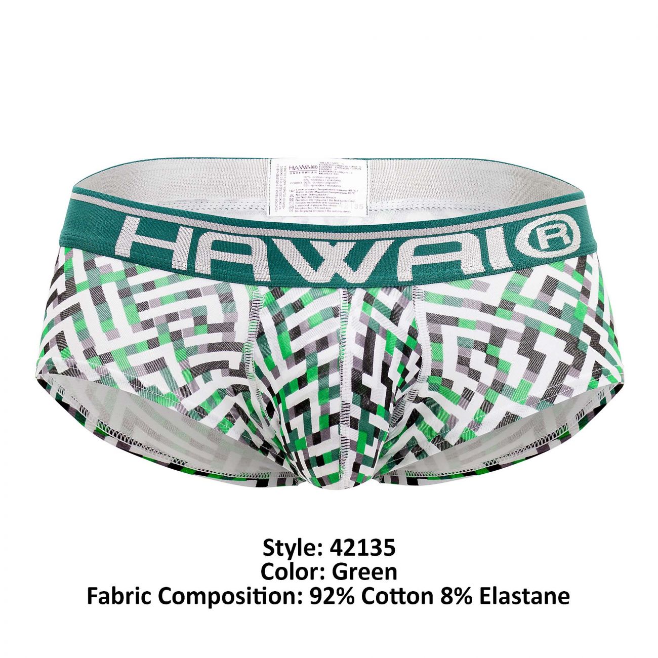 HAWAI 42135 Geometric Mini Trunks Green