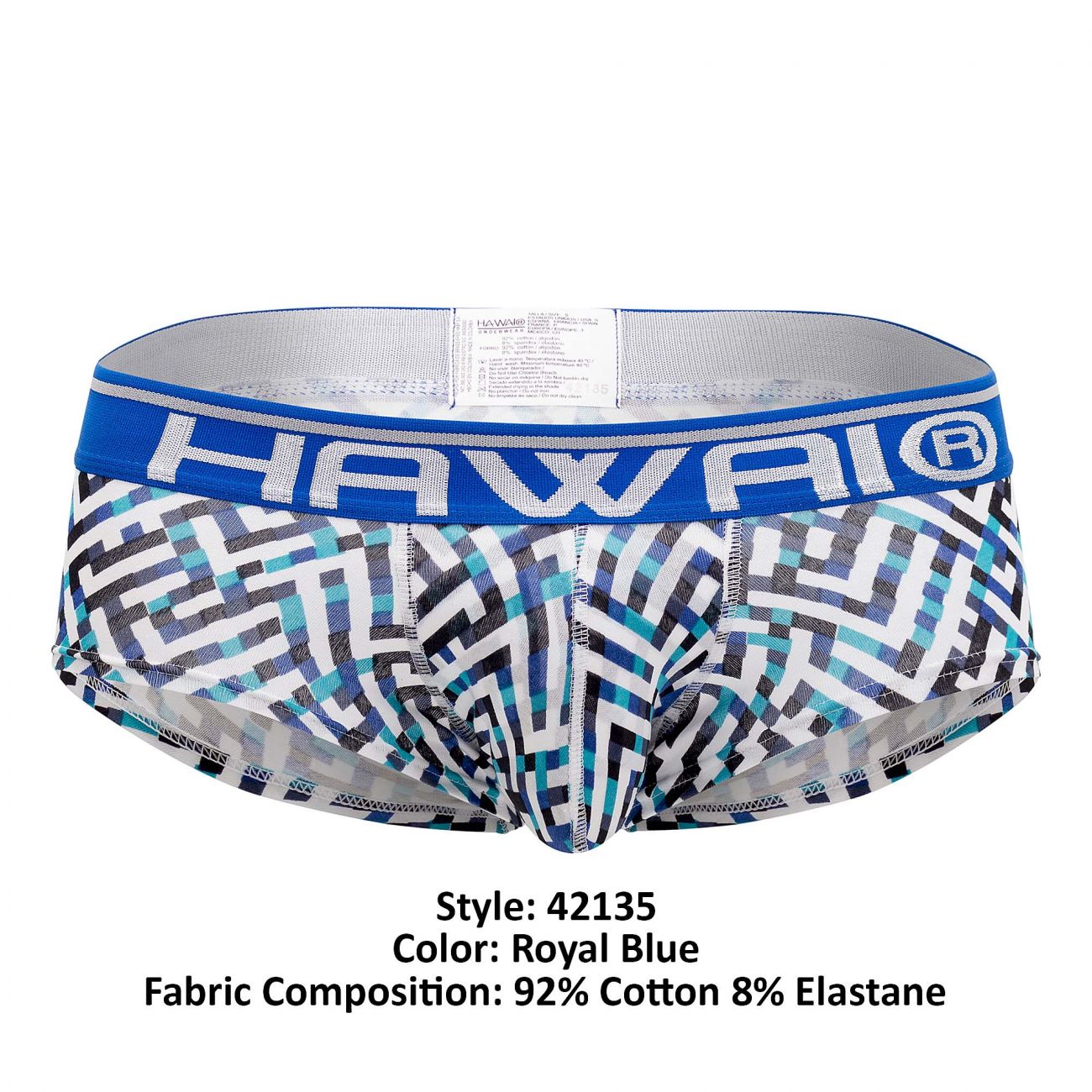 HAWAI 42135 Geometric Mini Trunks Royal Blue