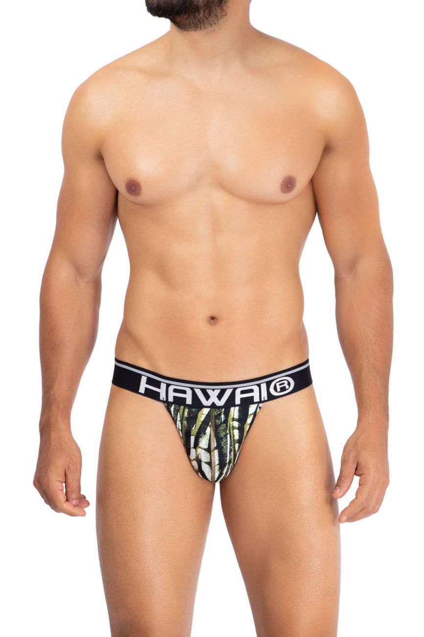 HAWAI 42164 Printed Microfiber Thongs Military Green