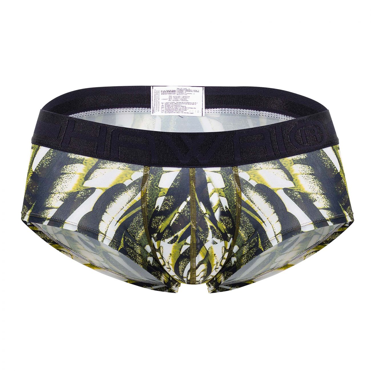 HAWAI 42182 Printed Microfiber Briefs Military Green