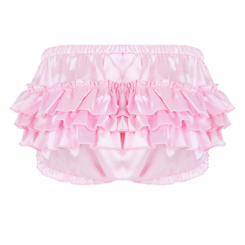Mens Ruffle Girlie Bloomer Panties Pink