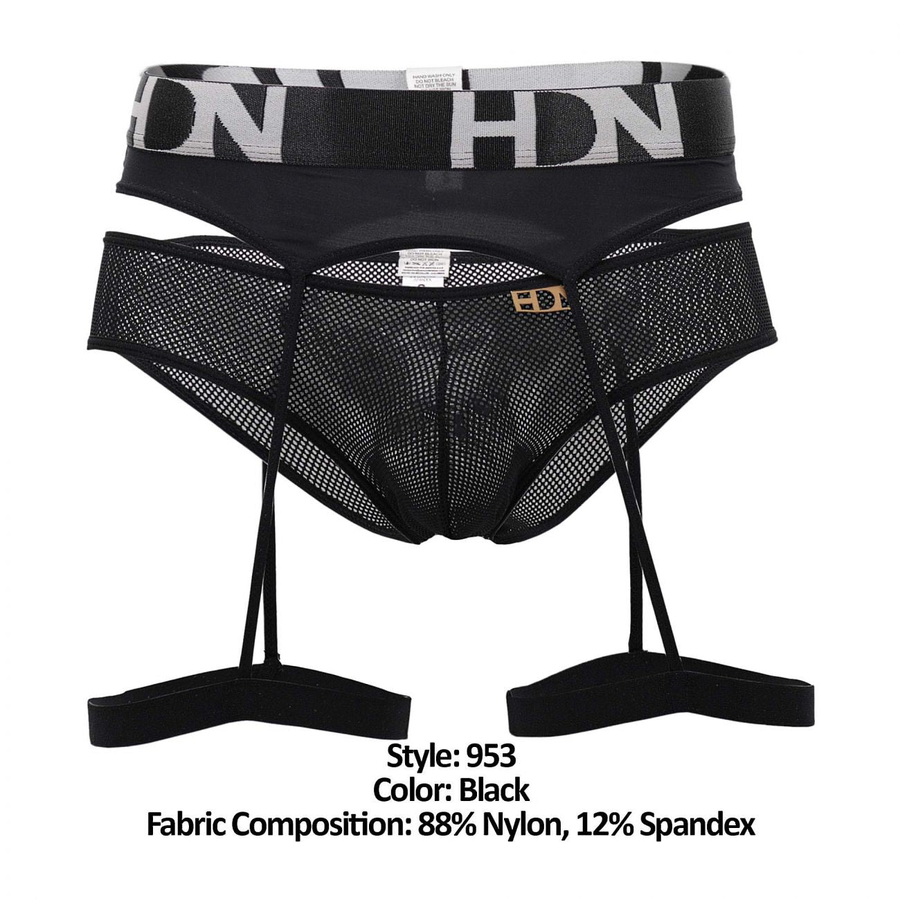 Hidden 953 Garterbelt Briefs Black