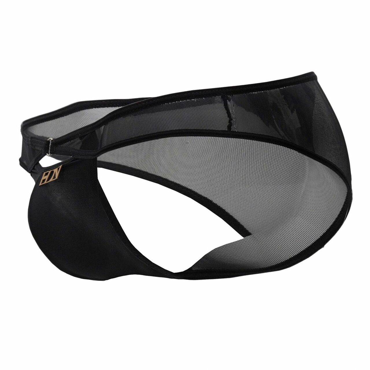 SALE - Mens Hidden Seduction Mesh & Spandex Bikini Brief Black