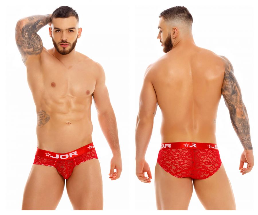 JOR 1379 Romance Lace Briefs Red