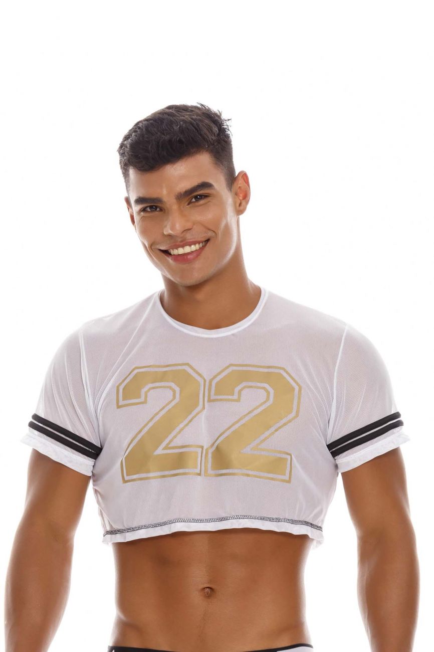 JOR 1489 Pistons Crop Top White